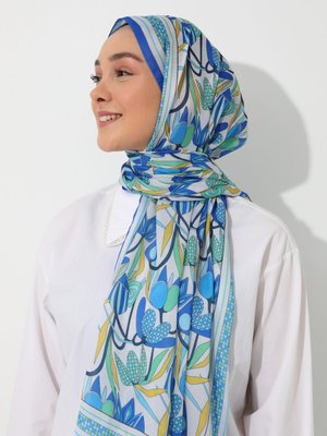 Vintage Özel Tasarım Pamuksu Şal Cok Renkli