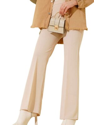 Bej İspanyol Paça Pantolon