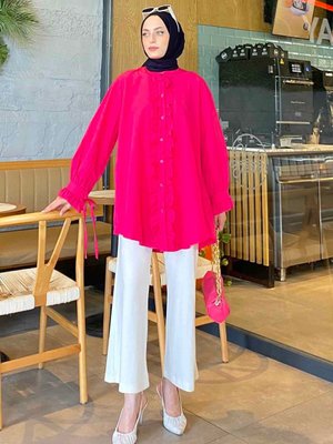 Kopya Oversize Flores Fırfırlı Tunik