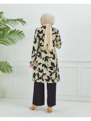 Bürümcük Kumaş Yaprak Desenli İkili Takım