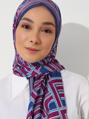 Vintage Özel Tasarım Pamuksu Şal Cok Renkli