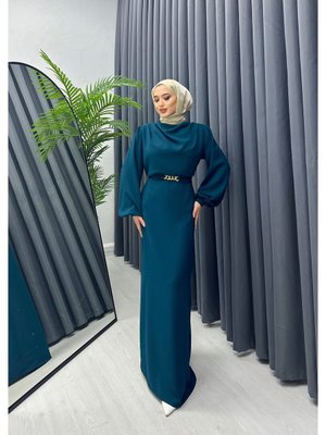 Gold Zincir Kemerli Elbise