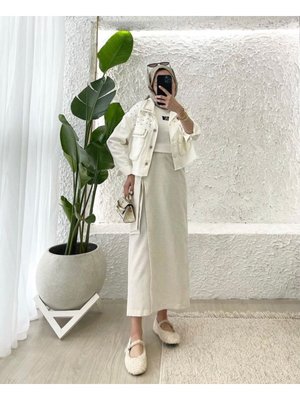 .co Özel Tasarım Keten Anvelop Etek