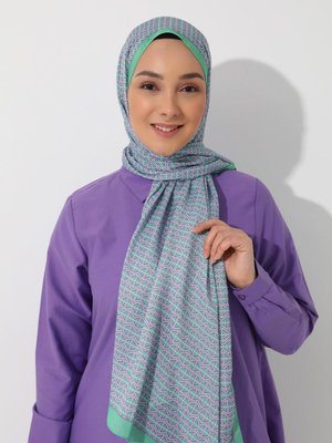 Vintage Özel Tasarım Pamuksu Şal Cok Renkli