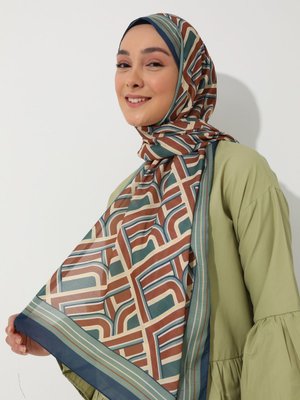 Vintage Özel Tasarım Pamuksu Şal Cok Renkli