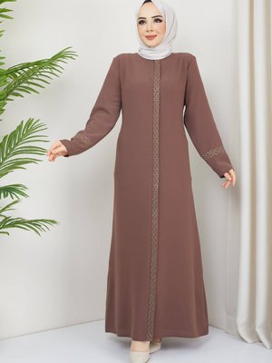 Yeni Sezon Kol Ve Boydan Taş Işlemeli Şık Kaliteli Zarif Yazlık Ferace Yeni Sezon Kol Ve Boydan Taş Işlemeli Şık Kaliteli Zarif Yazlık Ferace