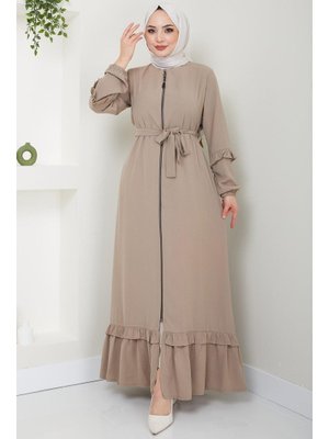 Vizon Eteği Volanlı Ferace