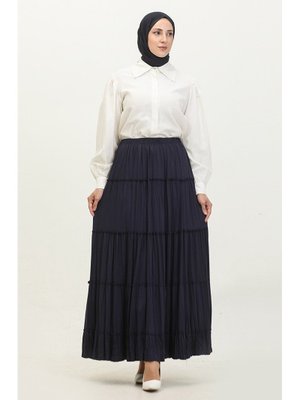 Afitap Büyük Beden Kat Kat Uzun Viskon Etek Afitap Büyük Beden Kat Kat Uzun Viskon Etek