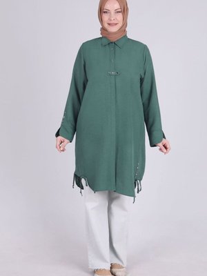 Nefti Büyük Beden Büzgü Detaylı Tunik