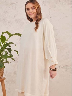 Geniş Kesim Dokulu Tunik