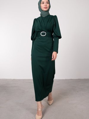 Önü Çapraz Sukuba Kalem Elbise