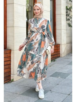 Flesya Yeşil Elbise