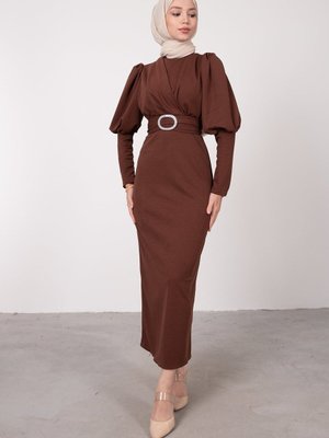 Önü Çapraz Sukuba Kalem Elbise