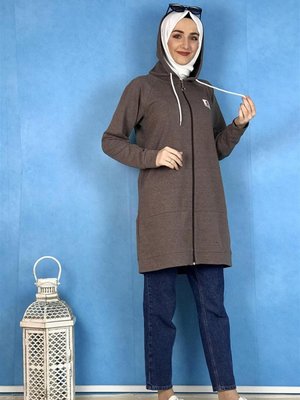 Fermuarlı Kap Kahve