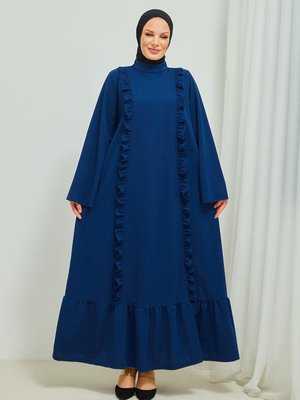 Fırıfır Detaylı Elbise Abaya Brc11m01