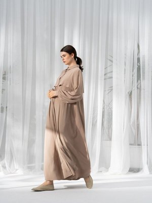 Kapaklı Ferace Vizon Bol Kalıp