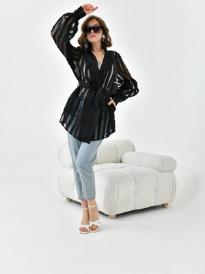 Desenli Organze Kap Siyah Desenli Organze Kap Siyah