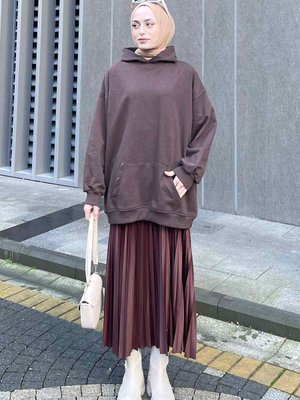 Kapüşon Detaylı Kanguru Cep Sweatshirt Kapüşon Detaylı Kanguru Cep Sweatshirt