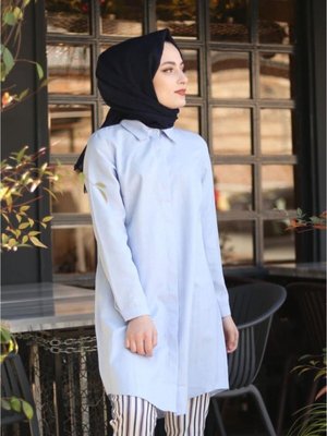 Boyfriend Gömlek Klasik Yakalı Oval Kesim