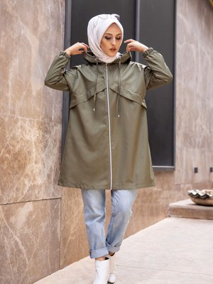 Trenç Yağmurluk Haki