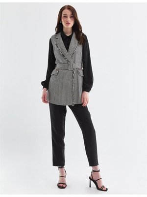 Yelek Optik Beyaz Siyah Ka B23 Yelek Optik Beyaz Siyah Ka B23