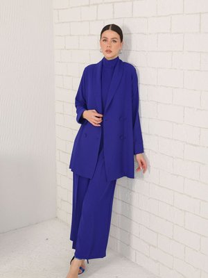 Koyu Saks Ceketli Tulum Koyu Saks Ceketli Tulum