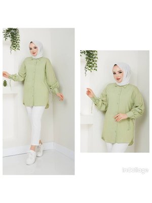 Çizgili Monaco Kumaş Giyim Gömlek