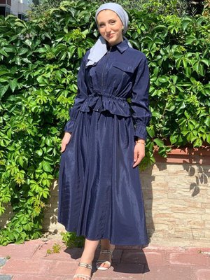 Lacivert Sedef Etekli Takım Lacivert Sedef Etekli Takım