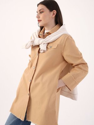 Bisküvi Püsküllü Çıtçıtlı Ceket