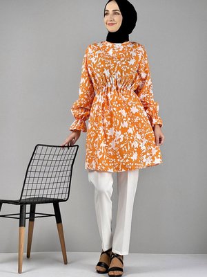 Moda Çizgi Desenli Tunik