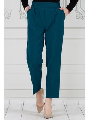 Petrol Kemeri Kat Detaylı Dar Paça Pantolon