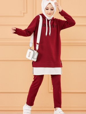 Tunik + Pantolon Bordo