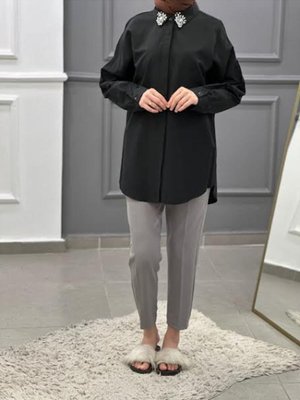 Dar Paça Pantolon Gri