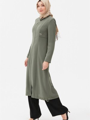 Fermuar Cepli Klasik Haki Giy Çık Fermuar Cepli Klasik Haki Giy Çık