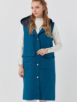 Kapüşonlu Petrol Yelek