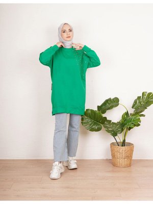 Taş Detaylı Sweat Taş Detaylı Sweat