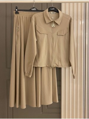 Trend Colombia Kumaş Yazlık Etekli Ceketli Spor Takım