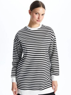 Bisiklet Yaka Çizgili Uzun Kollu Sweatshirt Tunik Giyim Bayramlık S4ey27z8 Bisiklet Yaka Çizgili Uzun Kollu Sweatshirt Tunik Giyim Bayramlık S4ey27z8