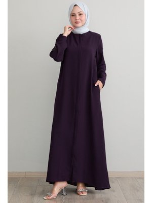 Kolları Yaprak İncili Mürdüm Ferace