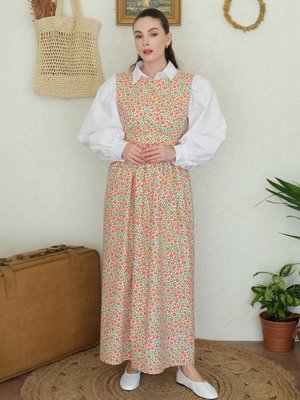 Pembe Papatya Jile & Beyaz Klasik Yaka Crop Gömlek Takım