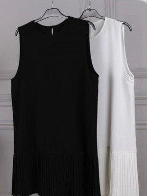 Moda Kayra Kolsuz Pliseli İçlik Siyah Ekru 2'li Paket Moda Kayra Kolsuz Pliseli İçlik Siyah Ekru 2'li Paket