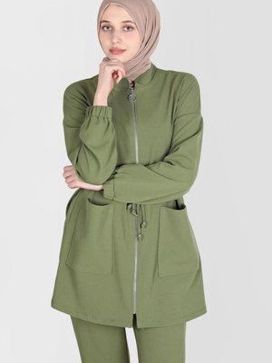 Beli Büzgülü İkili Pantolon Takım