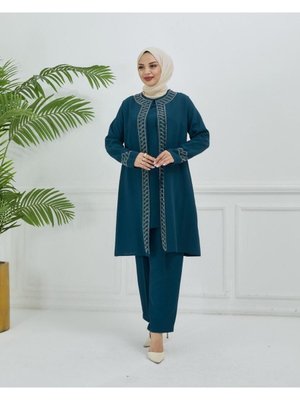 Canel Kadın Büyük Beden İkili Abiye Takım