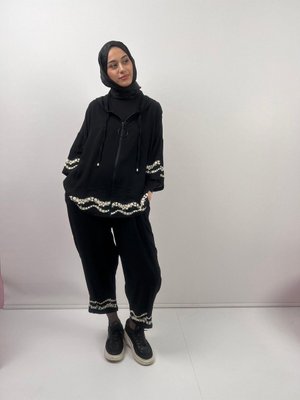 Anne Fermuarlı Ince Kumaş Terletmez Mevsimlik Yazlık Büyük Beden Eşofman Takım