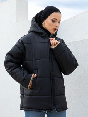 Kısa Çift Taraflı Şişme Alaska Mont Siyah Kısa Çift Taraflı Şişme Alaska Mont Siyah