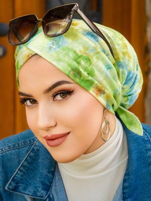 Açık Yeşil Çapraz Bantlı Bone