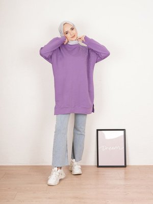 Taş Detaylı Sweat Taş Detaylı Sweat