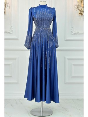 İndigo Şimal Abiye Elbise