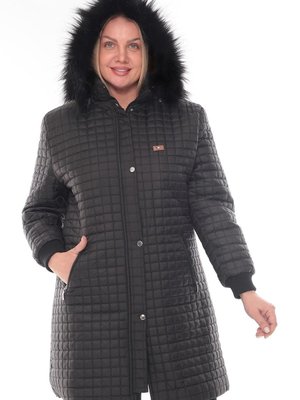 Gülin Içi Astarlı Büyük Beden Kapitone Mont