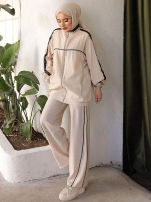 İkili Eşofman Takımı Bej